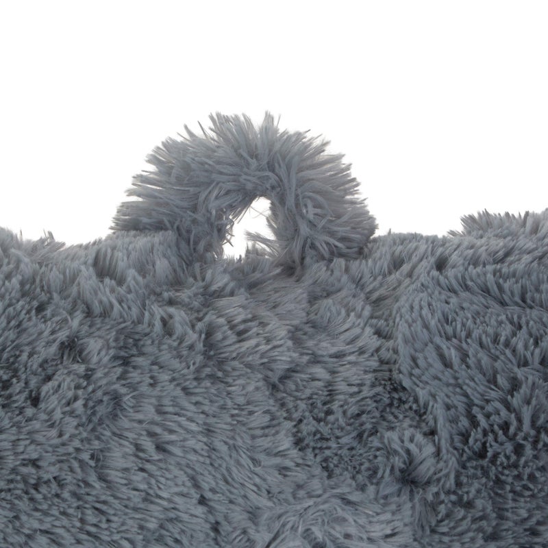 Klear Vu وسادة دعم الظهر كليير فيو شاجي للبالغين والأطفال، تعمل كدعم للظهر والذراعين أثناء الاستلقاء على السرير أو الكرسي أو الأريكة أو الأرض - وسادة قراءة كبيرة، 30" × 21"، رمادي - Image 2